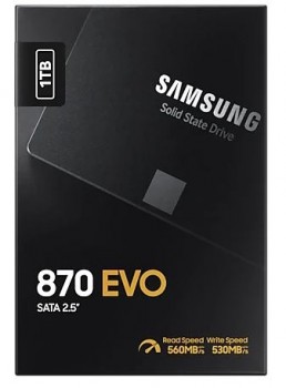 1TB SAMSUNG 870 560/530MB/s EVO MZ-77E1T0BW SSD (Resmi Distribütör Garantili)