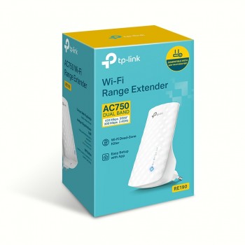 TP-LINK TL-RE190 AC750 750Mps PRİZ TİPİ MENZİL GENİŞLETİCİ