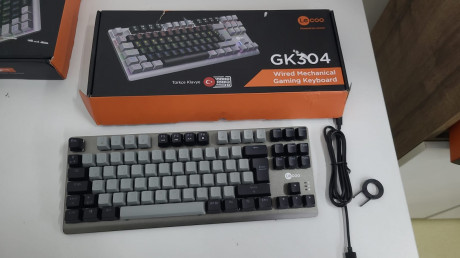 Lenovo Lecoo GK304 Red Switch RGB Mekanik Türkçe Q Gri Gaming (Oyuncu) Klavye (OUTLET)