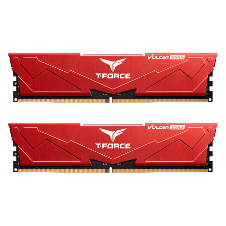 Team T-Force Vulcan Red 32GB 2x16GB 6400Mhz DDR5 Gaming Ram CL40 (FLRD532G6400HC40BDC01)