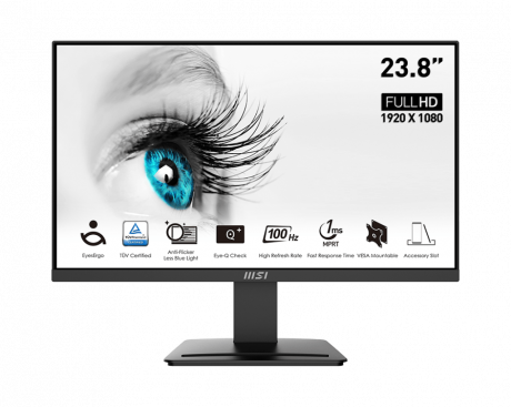 23.8 MSI PRO MP2412 FHD 1MS 100HZ FLAT VA 