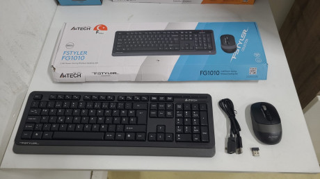 A4 TECH FG1010 F USB GRİ KLAVYE+MOUSE KABL(OUTLET)