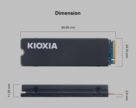 Kioxia Exceria Heatsink LSC11K2T04G8 2TB Gen4x4 62