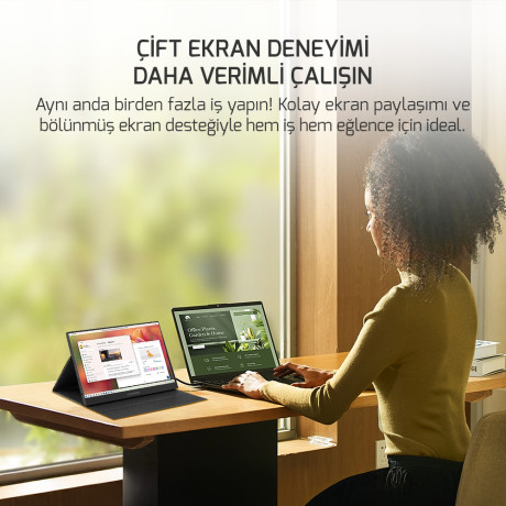 EZCOOL LITE E15T 15,6’’ 60HZ FHD PORTABLE TAŞINABİLİR DOKUNMATİK MONİTÖR (SIFIR ÖLÜ PİKSEL GARANTİLİ)