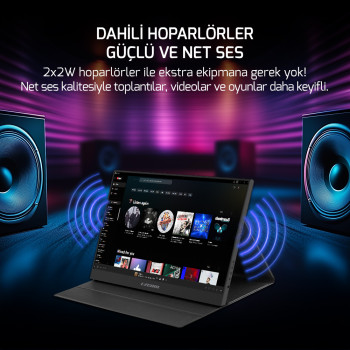 EZCOOL LITE E15T 15,6’’ 60HZ FHD PORTABLE TAŞINABİLİR DOKUNMATİK MONİTÖR (SIFIR ÖLÜ PİKSEL GARANTİLİ)